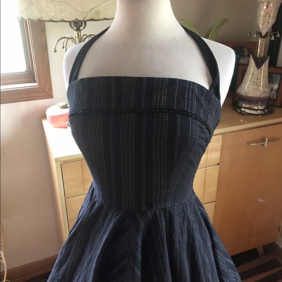 SOLD Retro Dress Halter Stripe PinUp Rockabilly - Picture 3 of 5